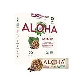 ALOHA Organic Plant Based Protein Bar MINIS | Oatmeal Chocolate Chip | GLP-1 Friendly, 20 Count, 24g Bars | Vegan, Low Sugar, Gluten Free, Low Carb, Non-GMO, No Stevia, No Soy, No Sugar Alcohols