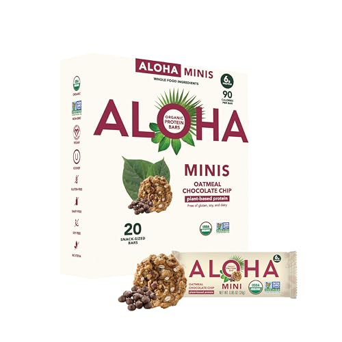 ALOHA Organic Plant Protein Bar Minis Oatmeal Chocolate Chip