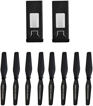 2 Batteries+8 Blades + 1 USB Charging Cable Set for ScharkSpark Thunder FQ35 Drone