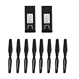 2 Batteries+8 Blades + 1 USB Charging Cable Set for ScharkSpark Thunder FQ35 Drone