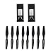 2 Batteries+8 Blades + 1 USB Charging Cable Set for ScharkSpark Thunder FQ35 Drone