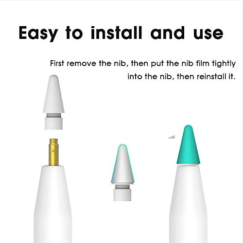 Ajcoflt 8 PCS Substituição de Silicone Caso Ponta Nib Capa Protetora Da Pele Compatível com Apple Pe