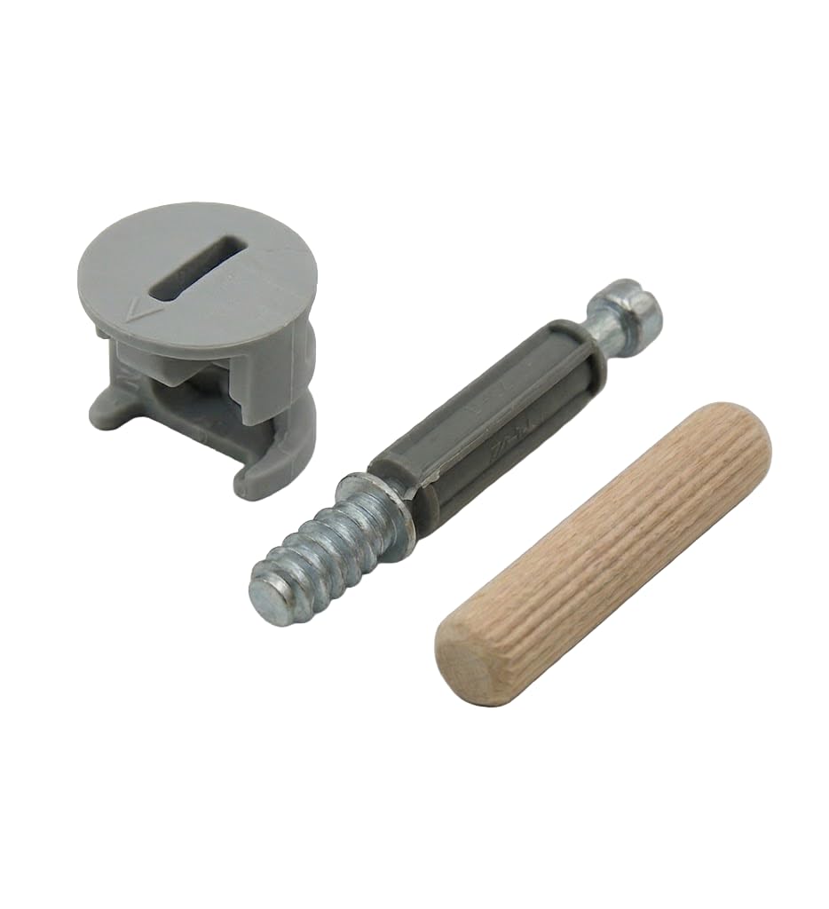 Kit di riparazione e ricambio per IKEA BILLY METOD, PAX, Brignes, tasselli a vite, dado eccentrico, tasselli in legno