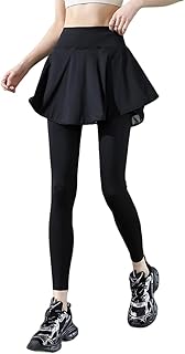 [Yolrky] スポーツパンツ レディース レギンス スカート付 ヨガパンツ キュロット 美脚 通気 速乾 テニス フィットネス ジョガー トレーニング