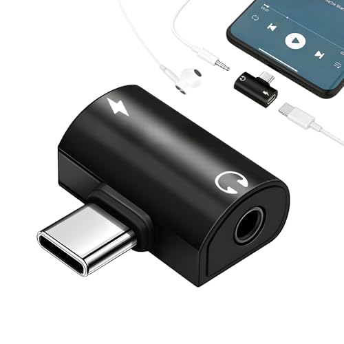 2in1 �^�C�vC �C���z���ϊ��A�_�v�^ 3.5mm �C���z���W���b�N �ϊ� TypeC �yPD 60W�}���[�d���Ȃ���C���z���^�C�vc�z USB-C to 3.5mm Type-C �ϊ� ���ʒ��� 24bit/96khz�𓋍� DAC�`�b�v���� For 