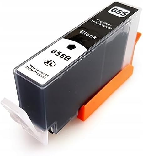 655XL Black High Yield Ink Cartridge for Deskjet Ink Advantage 5525e, 4625e, 4615, 3525e series Printers - Compatible