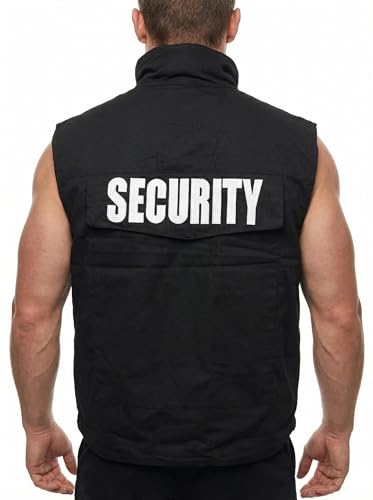 Image of BACKBONE Security Vest, Black 8-Pocket Uniform with SECURITY Embroidery