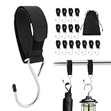 Jeyntanc 14Pcs Ice Fishing Coat Hooks, Outdoor Hun/ting Tent Hanging Hooks Ice Fishing Shelter Accessories Hanging Storage for IceFishing Tents Outdoor Camping(Color:Black)