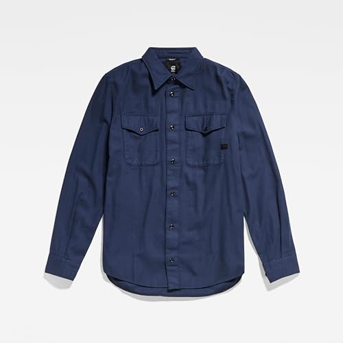 G-STAR RAW Herren Marine Slim Hemd, Blau (Sartho Blue gd D20165-D454-B597), XS – Ansicht 5