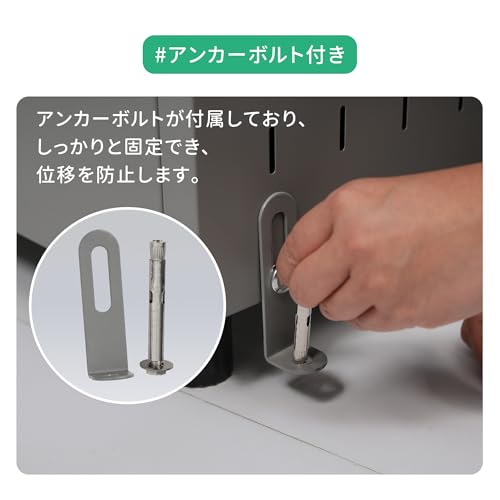 屋外用 ゴミ箱 ふた付き 大容量456L カラス・野良猫対策 防犯ロック付き 通気性設計 頑丈スチール製 組立式 ゴミステーション (グレー, 456L)