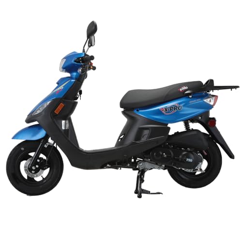 Image of X-PRO Bora 50cc Gas Moped Scooter for Adults - Automatic Transmission, 4‑Stroke Engine, Street Legal with Headlight, Rear Trunk, Front /Rear Suspension & DOT Tires