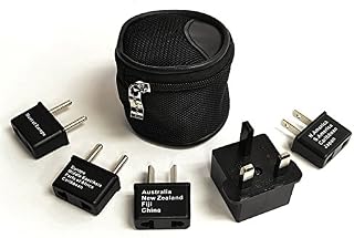 Ceptics International Worldwide Travel Plug Adapter 5 Piece Set, Great for Cell Phones