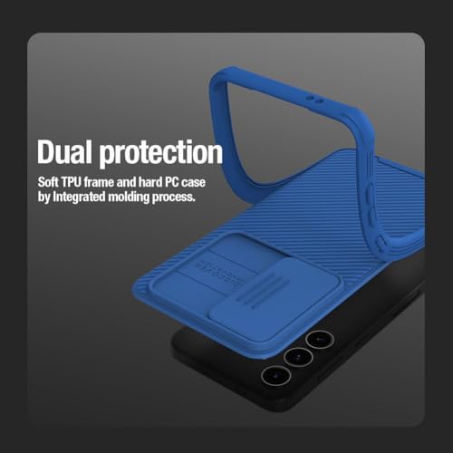 Image of Nilkin Classic Series Compatible for Samsung S24 Case with Camera Cover, [Camera Lens Protector] [Scratch-Resistant] [360 Full Protection] Shockproof Slim Phone Case (Black, S24)