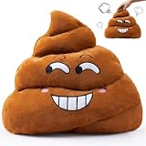 Farting Poop Plush Pillow with Sound – 20 Hilarious Fart Sounds, Soft & Durable Gag Gift for Friends, Coworkers & Prank Lovers, Fun Home Office Party Decoration