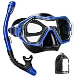 Heasin Gafas de Buceo Adulto, Unisex (Negro y Azul)