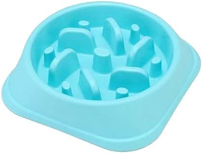 meioro Pet Dog Slow Food Bowl Anti-choke Bowl Pet supplies Large and Small Dogs Lose Weight To Help Digestion Pet Utensils Slow Eating Dog Bowl (Blue)