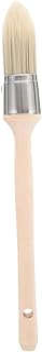 Premium Birch Handle Paint Brush Round Head Edger Trim Painting Tool for Precise Paint Application Corners and Edges Soft Mixed Bristles for Smooth Finish for Wall Painting and