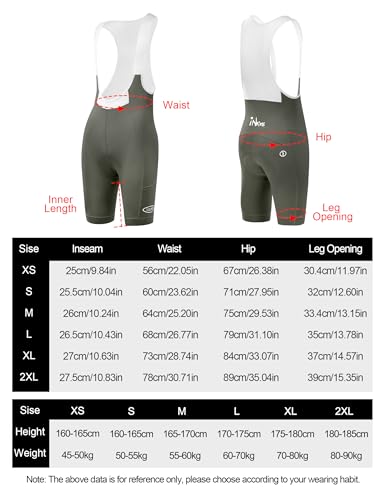 INBIKE Bibs Shorts Culotte Ciclismo Hombres Pantalones Cortos de Bicicleta con Protección Solar UPF50+ con Gel Acolchado y Bolsillo Transpirable Ropa Interior de Biciclet MTB Verde XL - imagen 7