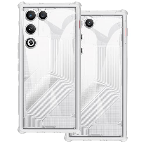 UOGNADGD 2�� TPU�P�[�X ZTE Nubia Red Magic 11 Air Trace 5G �Ƃ̌݊������� �X�}�z�J�o�[ - �ϏՌ��t���L�V�u���ی�A�N�Z�T���[ �����J�b�g���H (�N���A+�N���A)