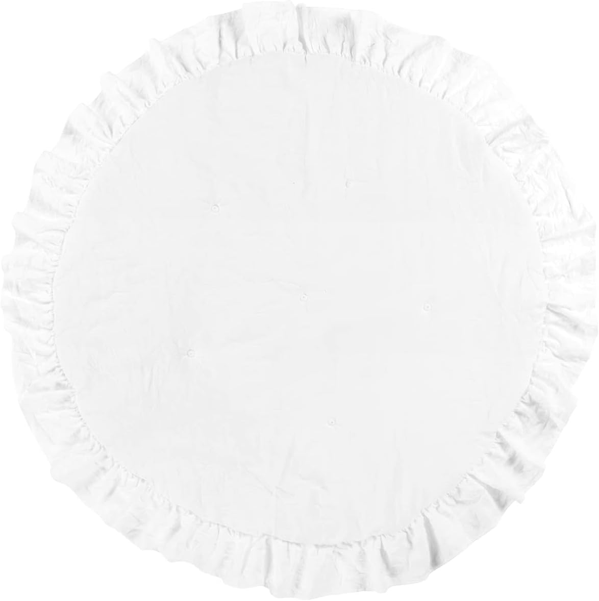 Lush Decor Baby Round Ruffle Play Mat Single 36" Diameter, White