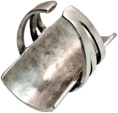 Boho Statement Ring for Women, Silver Plated Pewter