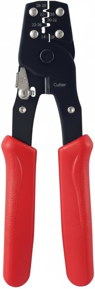 Comfy Hour 7.3" Precision Pin Crimper Tool, Multi-Function Wire Cutter for Computer D-Sub Connectors, Compatible with 14-28 AWG Terminals, Heavy Duty Metal Wire Hanger Tool, 1 Unit