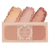 I'M MEME Blusher Palette - Afternoon Tea_Warm FLavor | Soft Pink, Peach, Lavender, 3 Shades Palette, Matte Powder, Face & Cheeks, For All Skin Tones, Powdery Finish, Lightweight Formula, 0.4 Oz