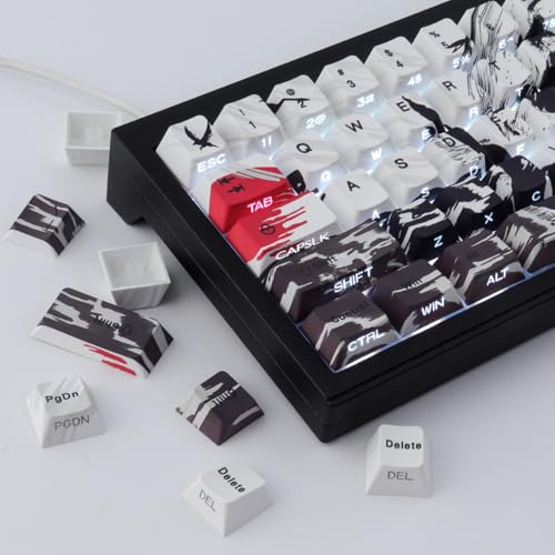 Teclas PBT para teclado mecánico Cherry MX Sunset de 131 piezas con perfil Cherry 3
