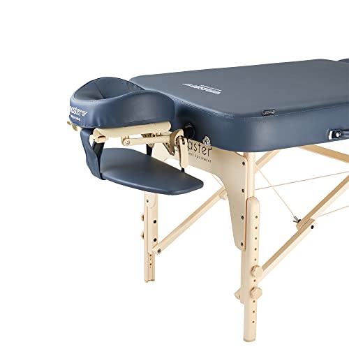 MASTER MASSAGE EQUIPMENT Massage 71cm Phoenix Mobil Klappbar Massageliege ThermaTop Integriert Heizsystem Massagebett Massagebank Kosmetikliege Holz und Tragetische-Königsblau, Mittel