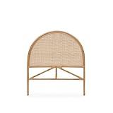 Kave Home - Cabecero de cama redondo de ratán natural (90 cm)