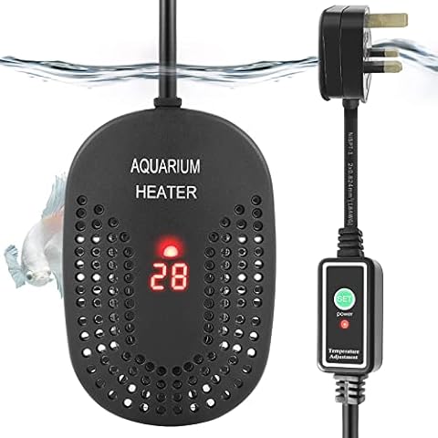FEDOUR Mini Aquarium Heater 50W 100W, Submersible Fish Tank Heater with Thermometer, Shatterproof Heater for Saltwater and Fresh Water, Betta Heater (100W) Cover