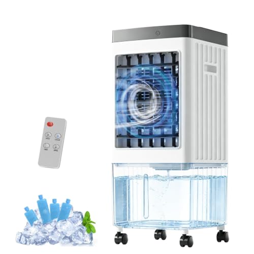 Portable Air Conditioners,Evaporative Swamp Air Cooler 3-in-1 Free Standing Cooling AC Unit with Fan & Humidifier,Windowless Portable AC Unit with Remote, Fast Cooling, 7H Timer for Bedroom,Office