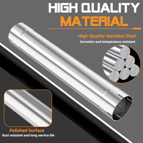 A-KARCK 5'' Straight Muffler Replacement Pipe, 5'' Stainless Steel Mandrel Bend Straight Exhaust Pipe 30" Long Mandrel Exhaust Tube by A-KARCK - Used condition - Image 4