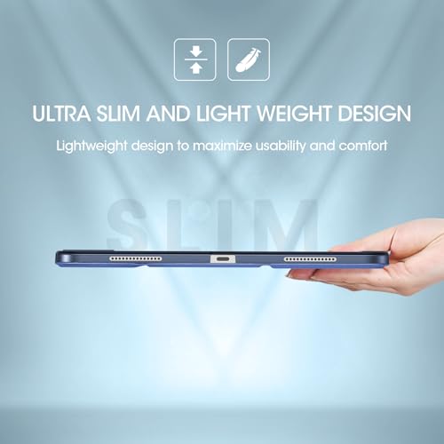 ProCase for iPad Pro 13 Inch Case 2025/2024 (M5/M4), Smart Folio Slim Stand Cover Translucent Hard Shell Back for iPad Pro 13", Auto Sleep/Wake -Dark Blue by ProCase - Image 8