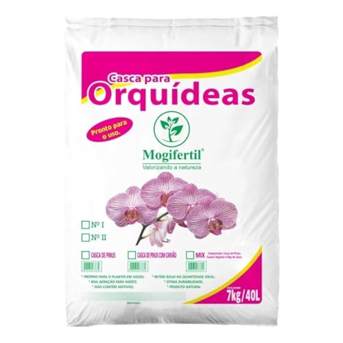 Substrato Plantas Orquídeas Pinus Carvão e Chips 7kg 40 Litros