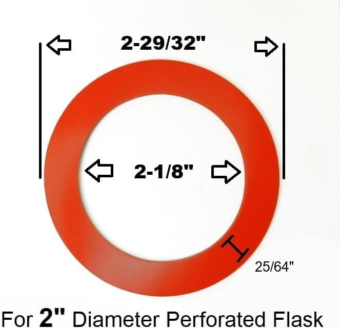JTS Silicone Rubber Gasket for Vacuum Casting for 2" Perforated Flasks Seal
