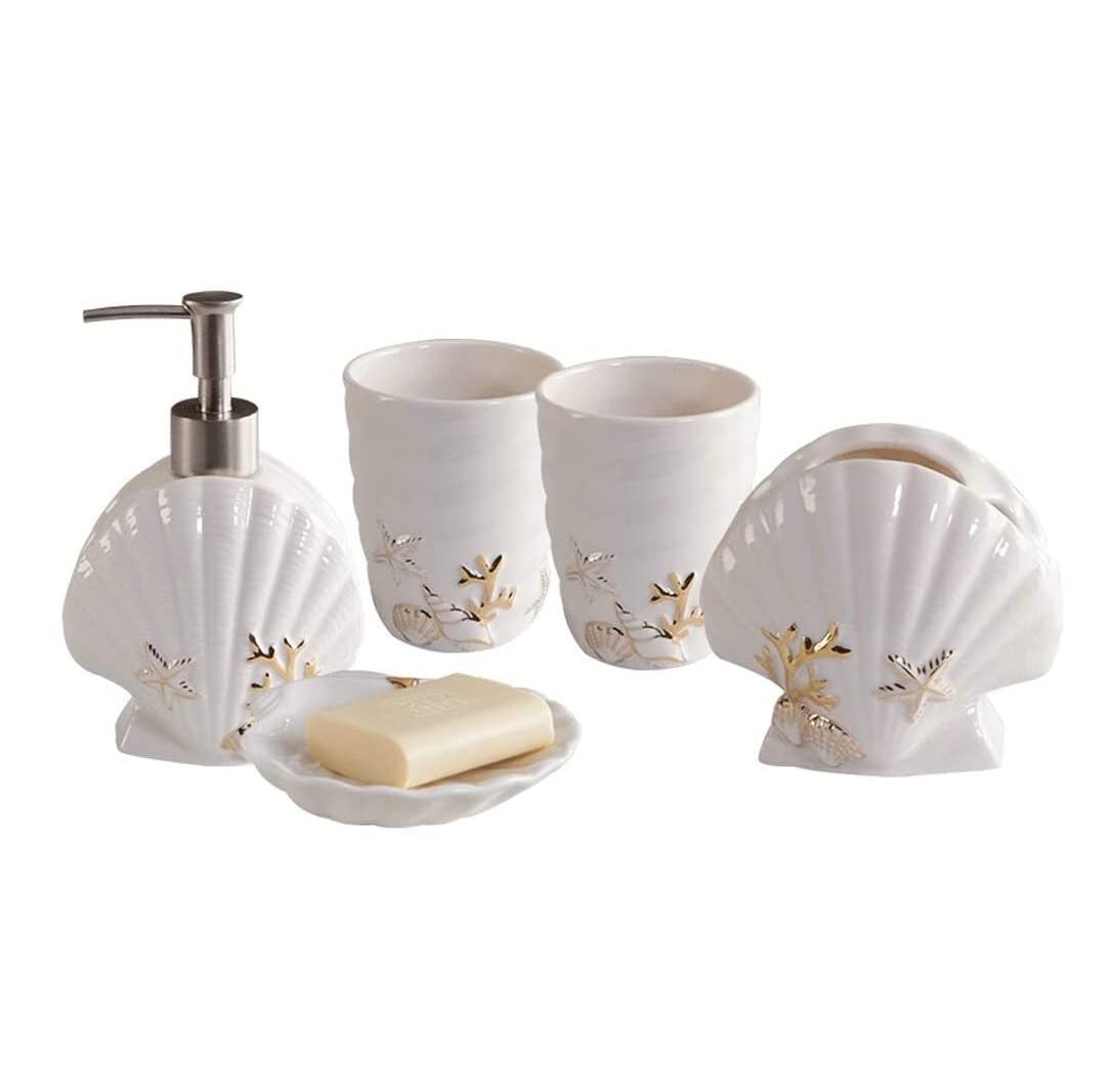 Badezimmer Set Badezimmerzubehör-Set Badezimmer-Zubehör-Sets Komplettes Badezimmer-Set Waschtisch-Zubehör-Set, Lotionspender Badzubehör Set Bad-Accessoires-Set (Color : C)