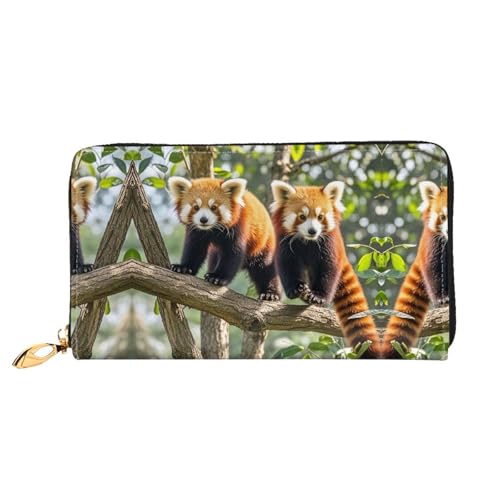 Portefeuille long cuir panda rouge pour femme : un porte-monnaie ultra fin et élégant au quotidien