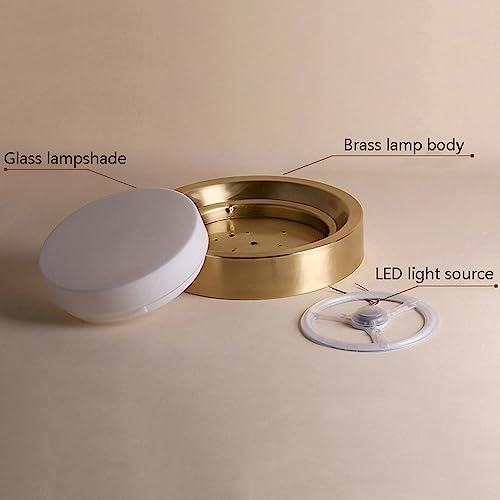 Plafonnier LED compact en laiton pour optimiser les bas plafonds - 5