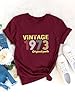 Dresswel Women Vintage 1973 T-Shirt 50th Birthday Gifts Crew Neck Short Sleeve Retro Classic T Shirts #1