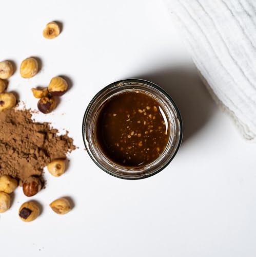 Nutural World - Cremiger Brotaufstrich aus 95% Haselnuss und 5% Johannisbrot (170g netto) im Glasgefâß - unwiederstehlich für Große und Klein - Vegan, ohne Zusatz von Salz, Zucker oder Palmöl