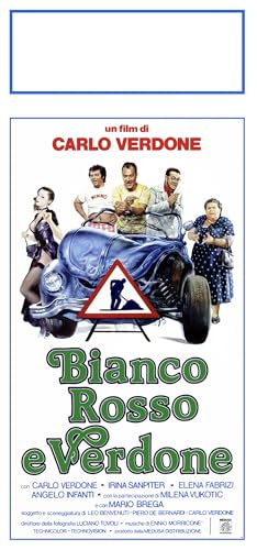 Poster Bianco Rosso e Verdone – Locandina Cinematografica 33x70 cm | Stampa Artistica su Carta Patinata | Carlo Verdone | Arredo Parete o Regalo per Cinefili – SACWEBPHOTO