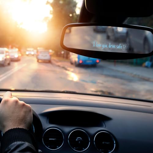 Image of 4 Pcs I Love You Drive Safe Mirror Sticker,I Love You Drive Safe Sticker for Women Men Car Accessories