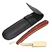 TorSor 2 Pack Straight Razor Case Pouch Sleeve Flap Cover Sheath Protective Holster PU Leather Carrying Holder Protector For Straight Edge Razors Blade Safety Travel Barber Close Shaving Manual Shaver