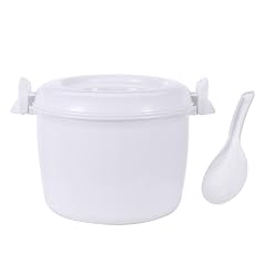 YiZYiF Portable Microwave Rice Cooker Multifunctional Cookware Steamer with Rice Paddle White Small