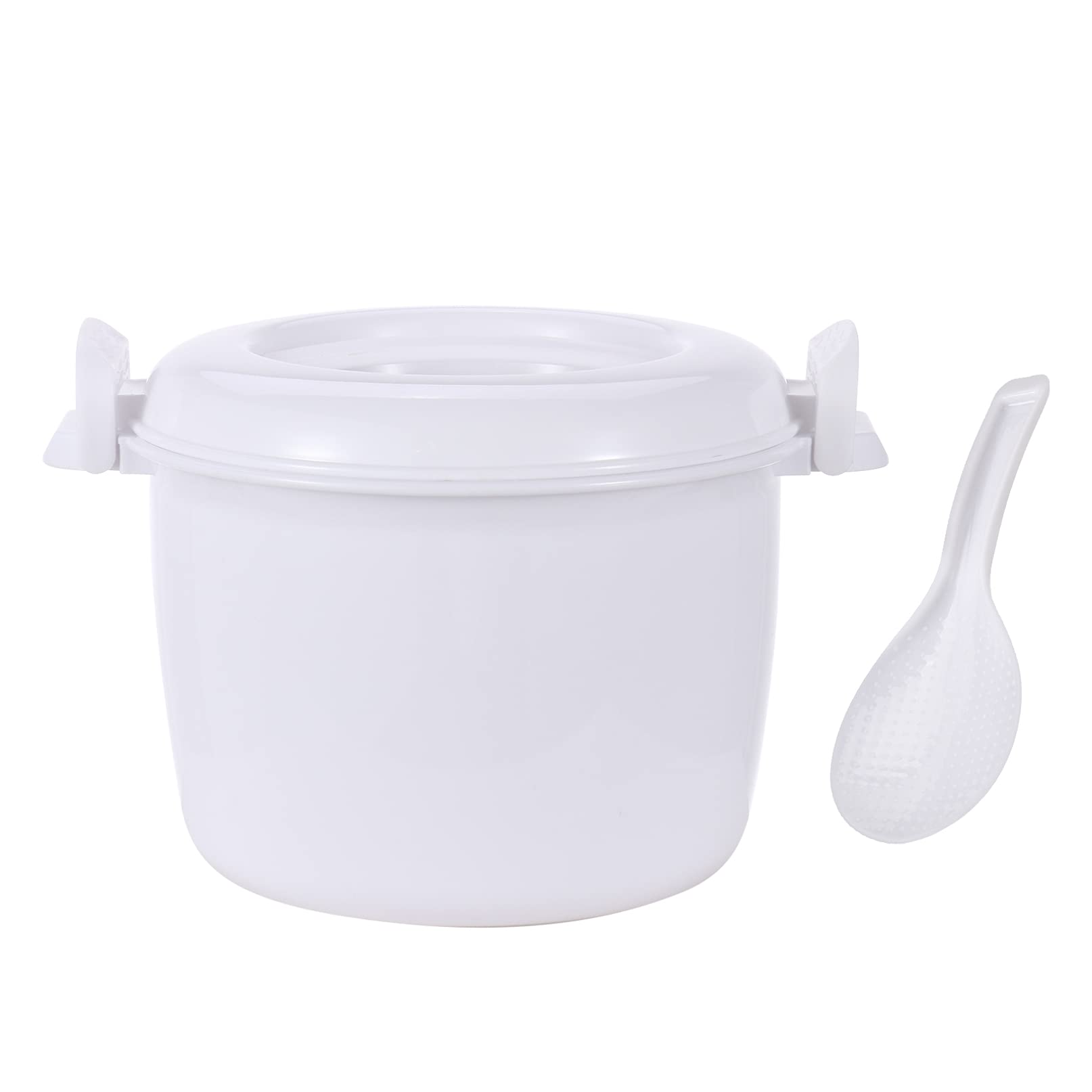YiZYiF Portable Microwave Rice Cooker Multifunctional Cookware Steamer with Rice Paddle White Small