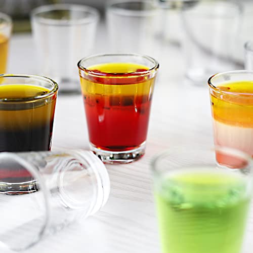 Luxu Shot Glass 1.5 Fl.oz,Heavy Base Shot Glasses Set Of 6, Clear Small Glass Set For Whiskey, Tequila, Vodka,Cocktail,Mini Drinking Cups For Espresso. #TOP2