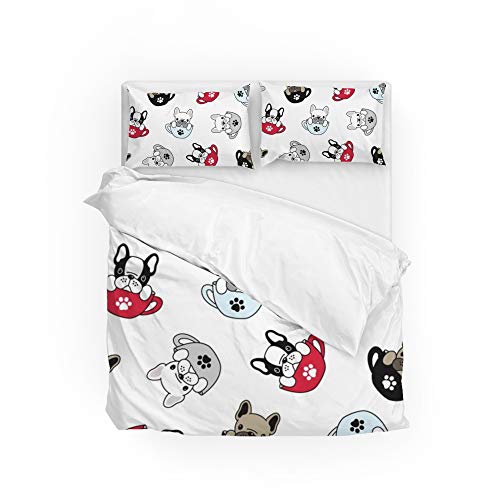 Housse de couette King CHEHONG en polyester durable et finitions premium