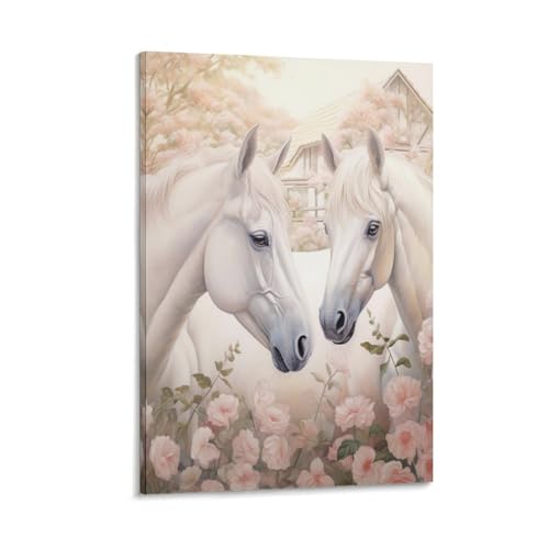 Affiche décoration murale cheval grand tableau toile 50x75 cm