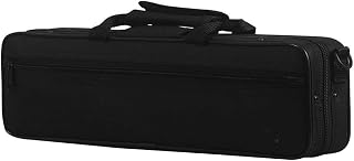 Jethrora Estojo para flauta em C com 16 furos Gig Bag Mochila Box resistente à água 600D espuma de algodão acolchoado com alça de ombro única ajustável